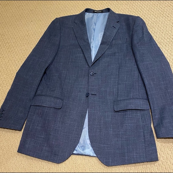 Bellissimo Navy Blue Suit Jacket 42T - Picture 1 of 3